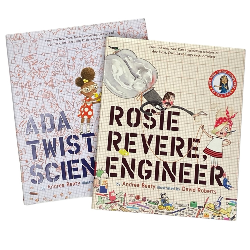 Ada Twist Scientist‎ & Rosie Revere Engineer Hardcover Kids Books Andrea Beaty
